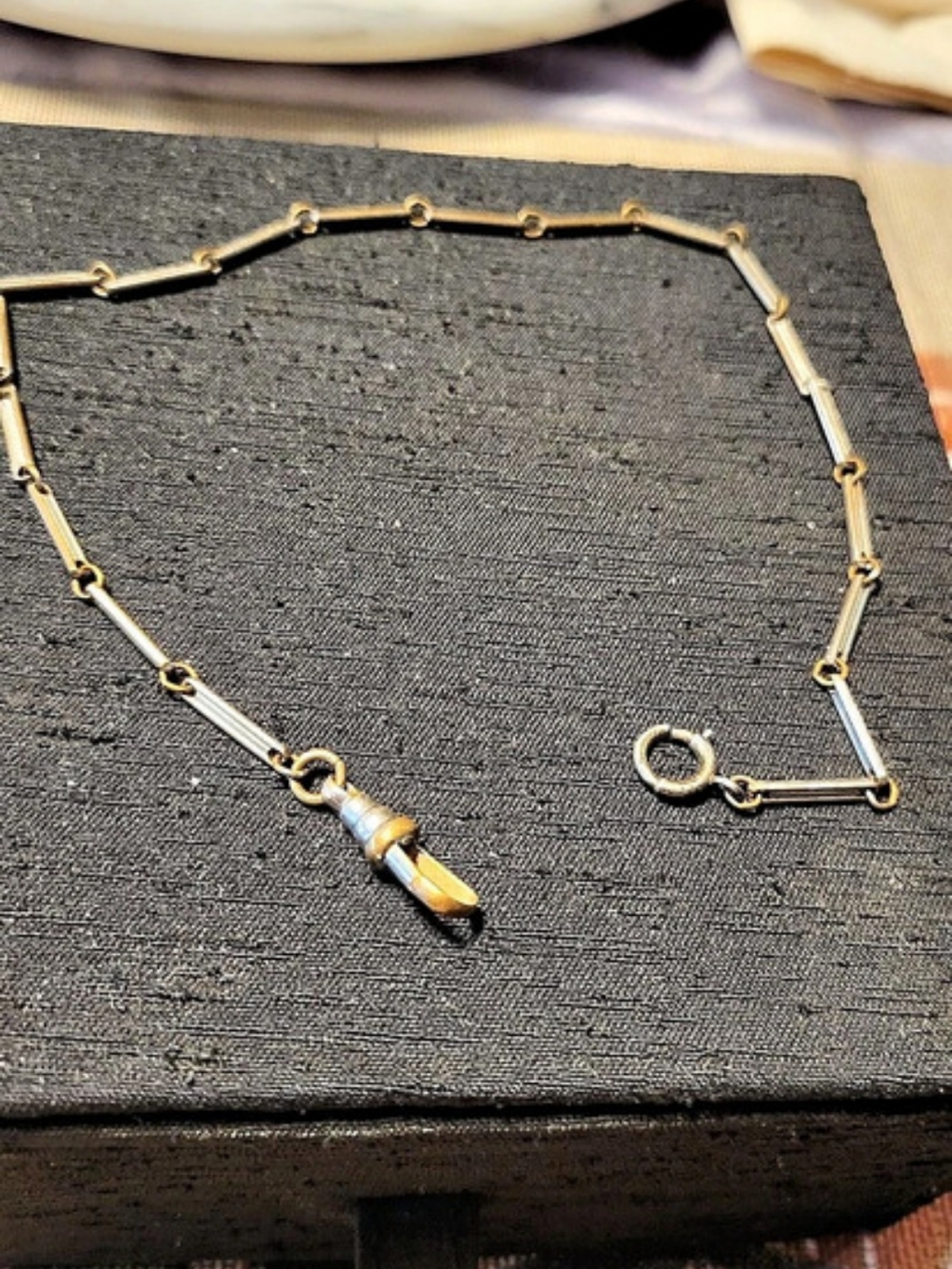 Antique Bar- Link pocket watch chain
